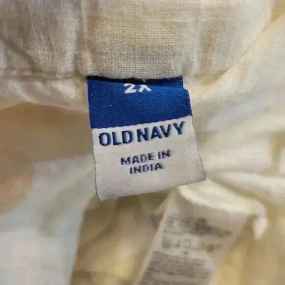 Old Navy Women's Cream Cotton Crochet Lace Flutter Sleeve Swing Top - Picture 12 of 13